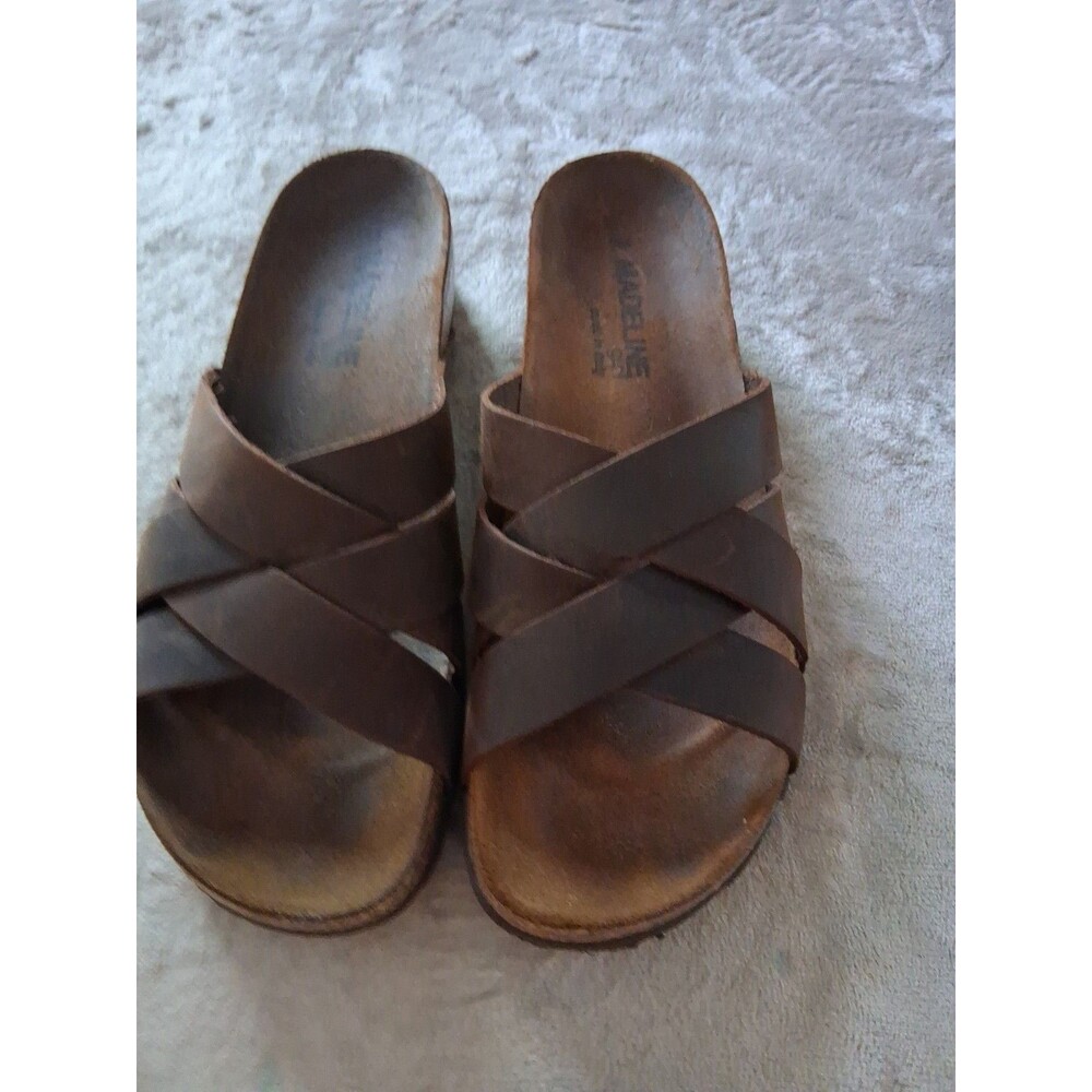 madeline girl Leather Sandals 9m Brown In Italy